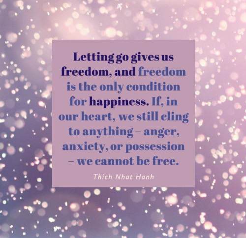 Letting go gives us freedom