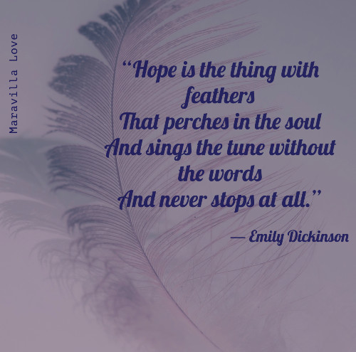 Hope is the thing with feathers