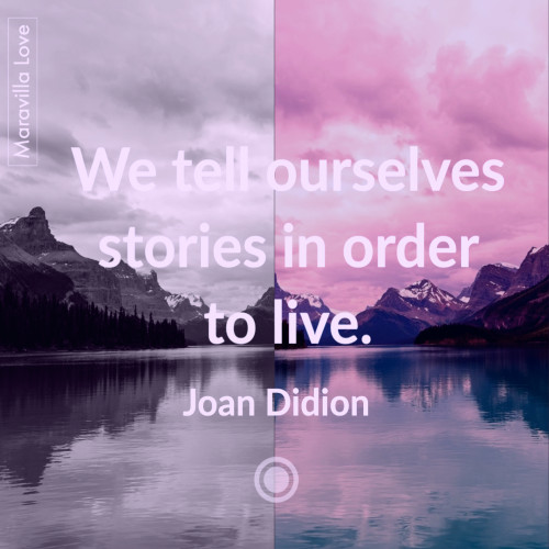 We tell ourselves stories in order to live.